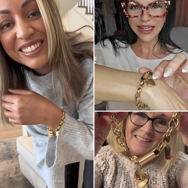 Uppmuntrande Chunky Armband | Guld