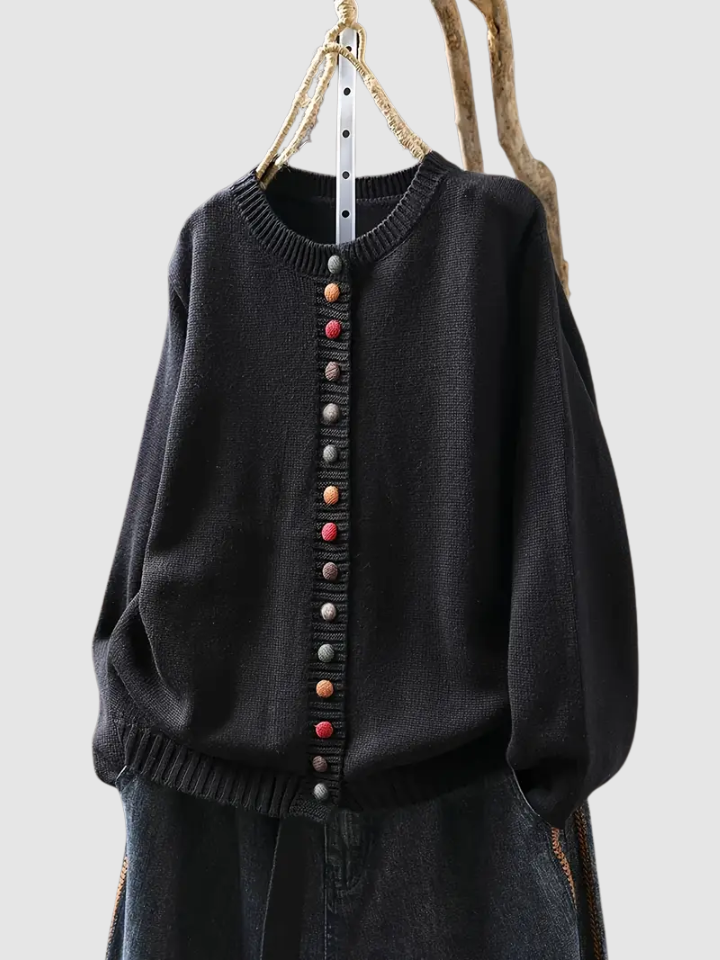 Seliora | Texturerad Stickad Cardigan