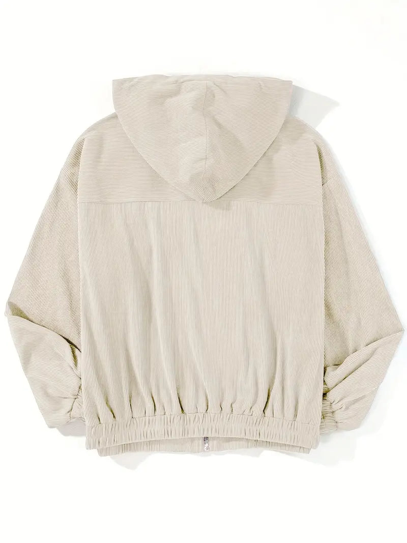 Caroline™ | Cordjacka med dragkedja