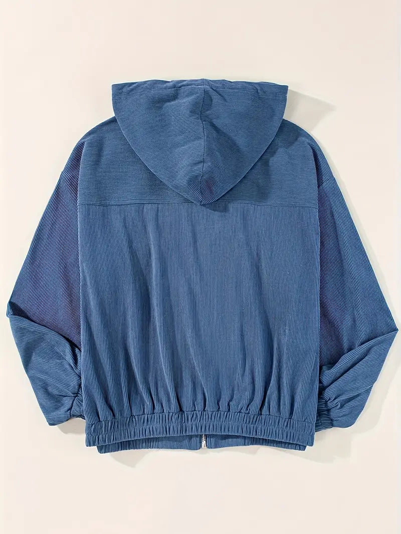 Caroline™ | Cordjacka med dragkedja