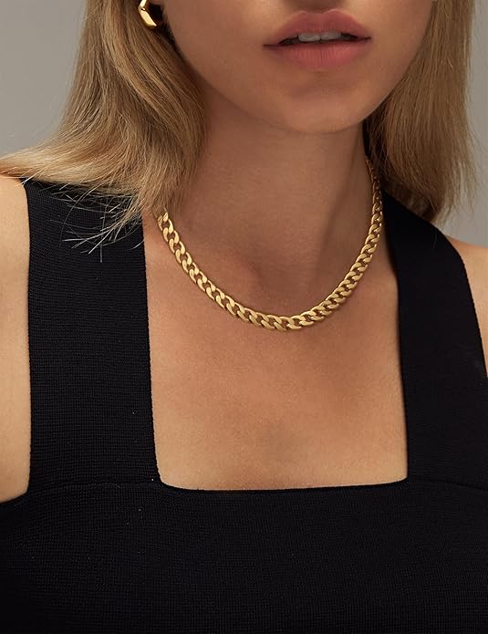 Chunky Cuban Link Halsband | Guld