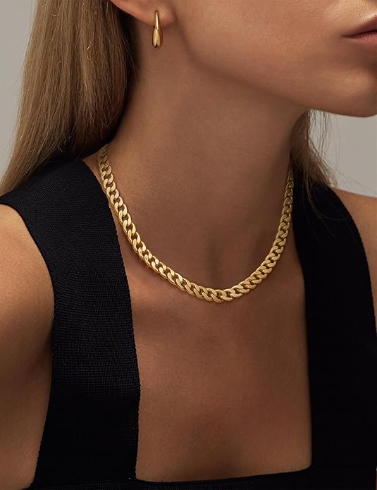 Chunky Cuban Link Halsband | Guld