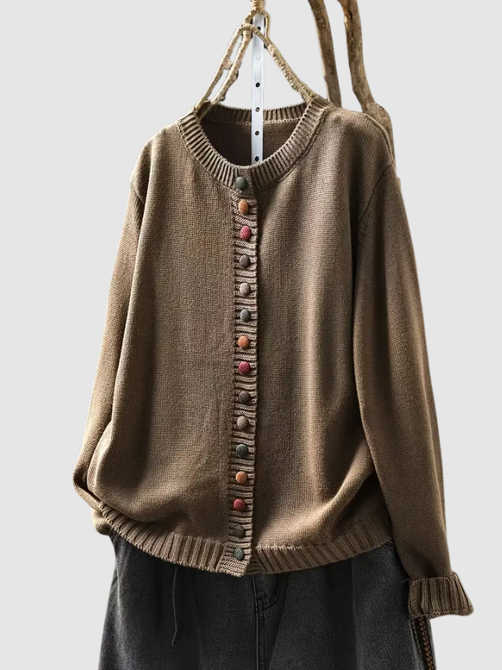 Seliora | Texturerad Stickad Cardigan