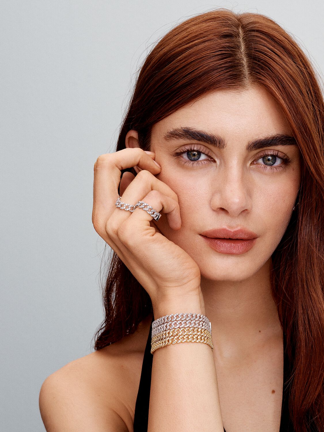 Pave Kubansk Armband | Guld