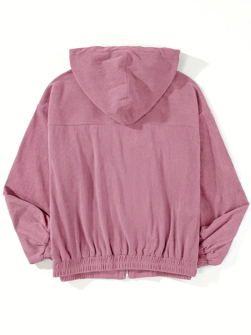 Caroline™ | Cordjacka med dragkedja