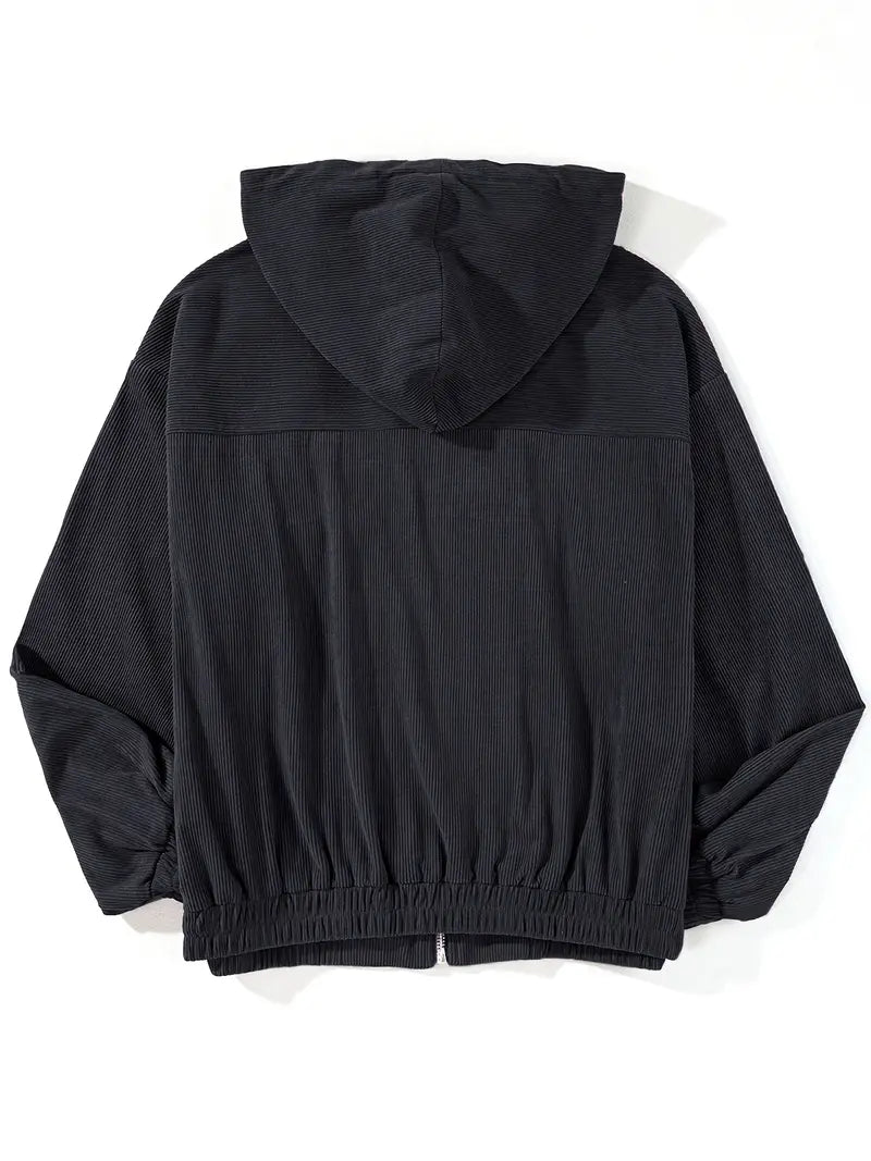 Caroline™ | Cordjacka med dragkedja