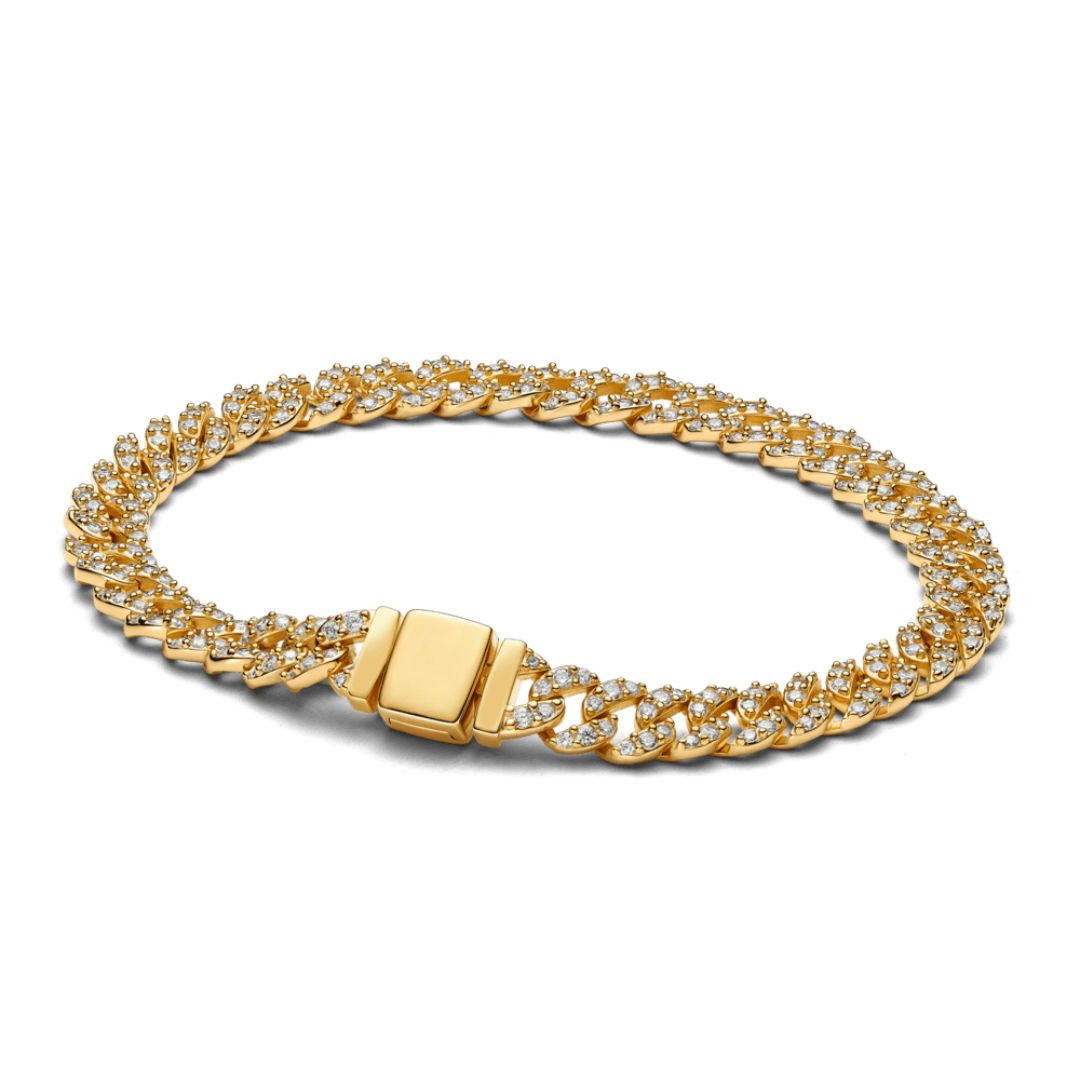 Pave Kubansk Armband | Guld