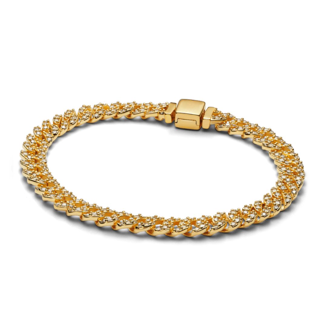 Pave Kubansk Armband | Guld