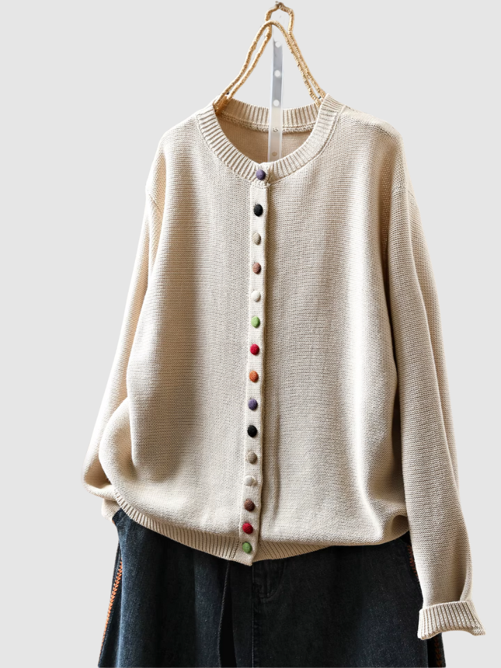 Seliora | Texturerad Stickad Cardigan