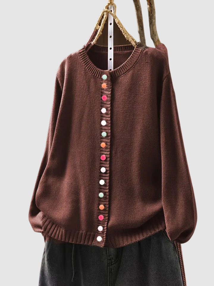 Seliora | Texturerad Stickad Cardigan