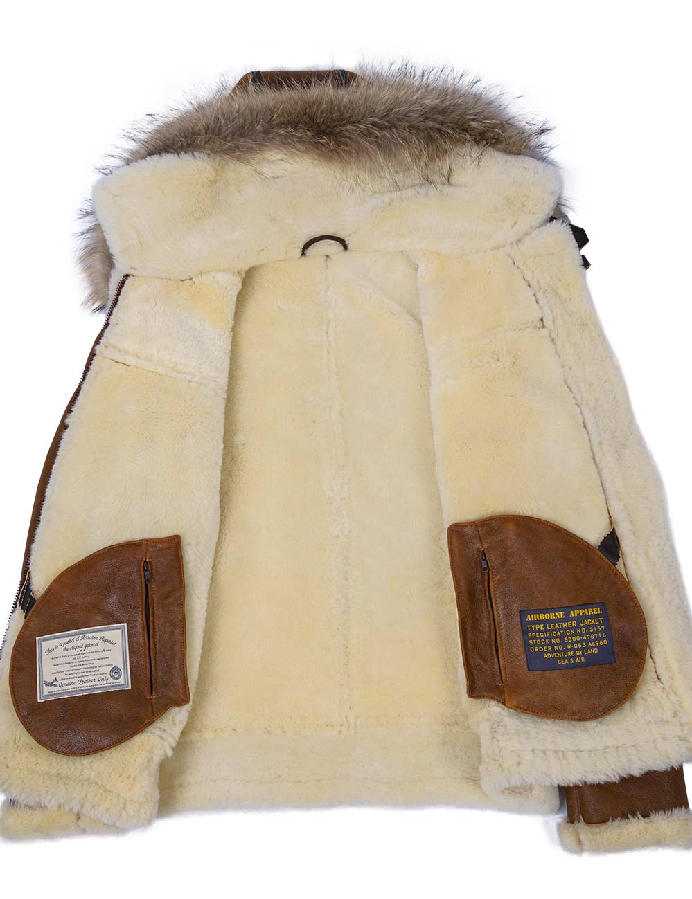 Aron - Bomberjacka med Huva i Fuskpäls